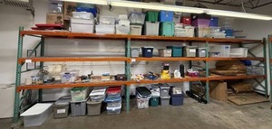 lot 1 image: Heavy Duty Industrial Warehouse Pallet Racking with Wire Decking - you disassemble - contents NOT included