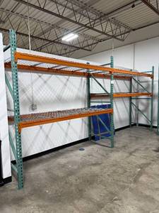 lot 3 image: Industrial Steel Warehouse Pallet Racking with Wire Decking 96x20x36 Inch - you disassemble