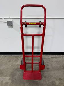 lot 13 image: Milwaukee Heavy Duty Red Hand Truck Dolly with Pneumatic Wheels