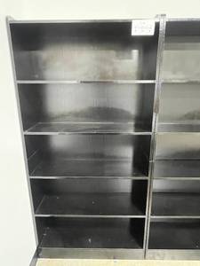 lot 17 image: Black Shelf Unit 71x35.5x12 Inches - you disassemble & remove