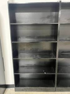 lot 20 image: Black 5-Shelf Bookcase 71x35.5x12 Inches - you disassemble & remove