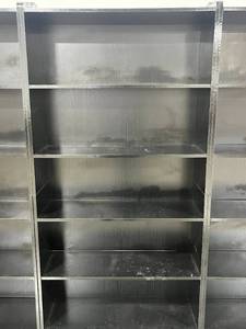 lot 21 image: Black Storage Shelf Unit 71x35.5x12 Inches - you disassemble & remove