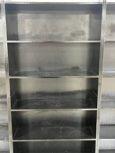 lot 22 image: Black Storage Shelf Unit 71x35.5x12 Inches - you disassemble & remove