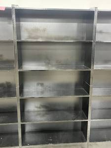 lot 25 image: Black Storage Shelving Unit 71x35.5x12 Inches - you disassemble & move