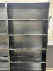 lot 30 image: Tall Black Bookshelf - you disassemble & move