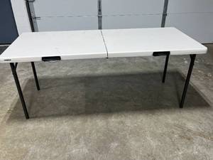 lot 67 image: Lifetime Folding Table with Carry Handle