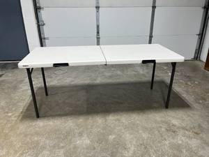 lot 73 image: Lifetime 6 Foot Folding Utility Table