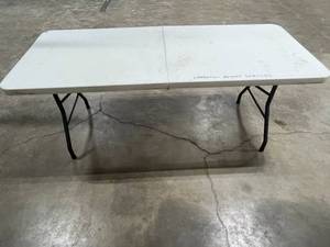 lot 74 image: 6 Foot Folding Table with Carry Handle
