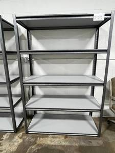 lot 80 image: Steel Storage Shelving Unit 72x49x19 Inches with 4 Adjustable Shelves