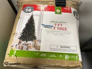 lot 89 image: 7ft Pre-Lit Alberta Spruce Artificial Christmas Tree - untested