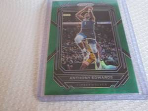 lot 12 image: 2022-23 Prizm Anthony Edwards Green...