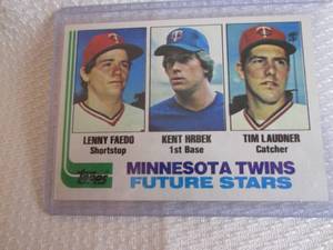 lot 17 image: 1982 Topps Kent Hrbek Rookie Card...