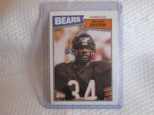 lot 42 image: 1987 Topps Walter Payton Card...