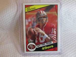lot 63 image: 1984 Topps Joe Montana Card...