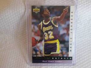 lot 66 image: 1992-93 Upper Deck Magic Johnson We...