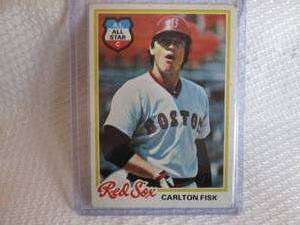 lot 72 image: 1978 Topps Carlton Fisk Card...