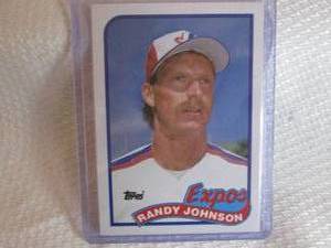 lot 90 image: 1989 Topps Randy Johnson Rookie Car...
