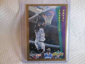 lot 104 image: 1992-93 Fleer Shaquille ONeal Rook...