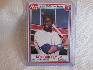 lot 106 image: 1990 Post Ken Griffey JR Card...