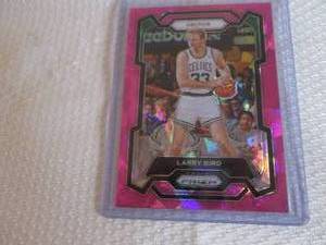 lot 113 image: 2023-24 Prizm Larry Bird Pink Prizm...