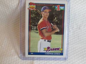 lot 122 image: 1991 Topps Chipper Jones Rookie Car...