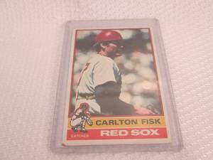 lot 152 image: 1976 Topps Carlton Fisk Card...