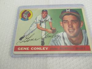 lot 153 image: 1955 Topps Gene Conley Card...