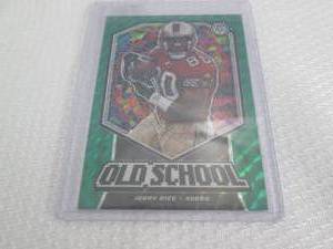 lot 182 image: 2020 Mosaic Jerry Rice Green Prizm ...