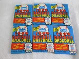 lot 210 image: 6-1990 Fleer Baseball Packs...