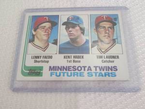 lot 228 image: 1982 Donruss Kent Hrbek Rookie Card...