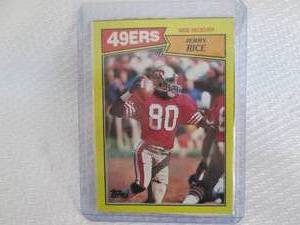 lot 248 image: 1987 Topps Jerry Rice Box Card...