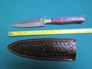 lot 514 image: Hand crafted knife with a leather s...