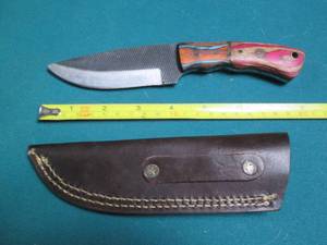 lot 516 image: Hand crafted knife with a leather s...