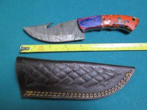 lot 518 image: Hand crafted knife with a leather s...