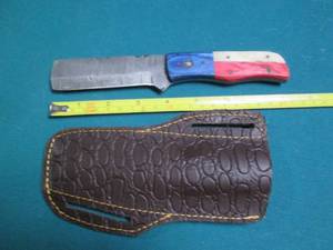 lot 523 image: Hand crafted knife with a leather s...