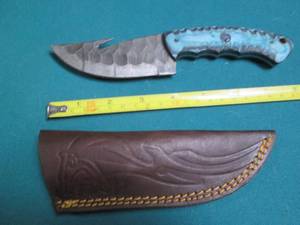 lot 526 image: Hand crafted knife with a leather s...