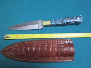 lot 530 image: Hand crafted knife with a leather s...