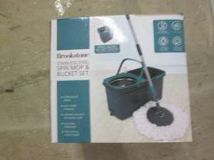 lot 7 image: New stainless steel spin mop with b...
