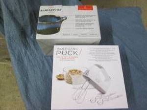 lot 44 image: New Wolfgang Pick hand mixer and 4 ...
