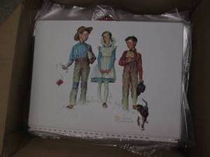 lot 152 image: 8 Stack of raised Norman Rockwell ...