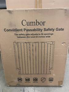 Cumbor Safety Gate 29.2-43 Inches Walk-Thru Auto-Close