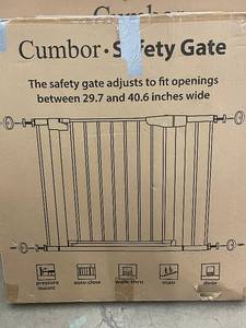 lot 36 image: Cumbor Safety Gate 29.7-40.6 in Pressure Mount Walk-Thru Auto-Close (Stair & Door)