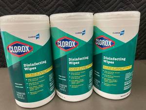 lot 125 image: CloroxPro Disinfecting Wipes - 75 Premoistened Wipes (Lot of 3)