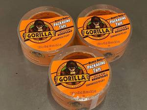 lot 152 image: Set of 3 Gorilla Heavy Duty Packaging Tape Rolls