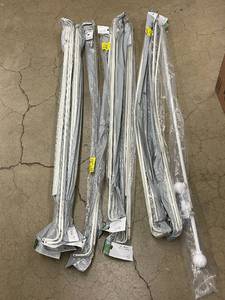 lot 195 image: Closet Door Track Rails and Curtain rail bundle - Gray Aluminum