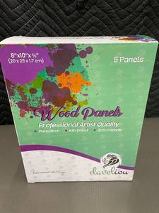 lot 201 image: Davelion Wood Panels - Birch Studio Panels, 8x10x23 in, 5-Pack