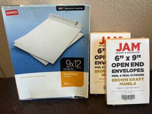 lot 58 image: 9 x 12 and 6 x 9 Envelopes