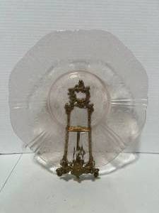 lot 17 image: American Sweetheart Pink Depression Glass 12 Cake Platter