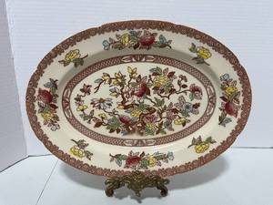 lot 42 image: 1950s Indian Tree by Maruta Japan 12 Oval Serving Platter