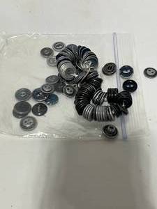 lot 51 image: Vintage Lot of Metal Work Clothes Buttons over 110 Buttons